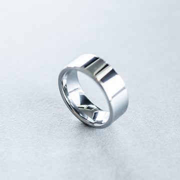 8mm Tungsten Carbide Flat Pipe Cut Ring