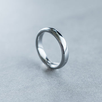 4mm Tungsten Carbide Half Round Domed Ring