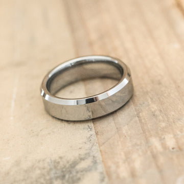 6mm Tungsten Carbide Beveled Ring