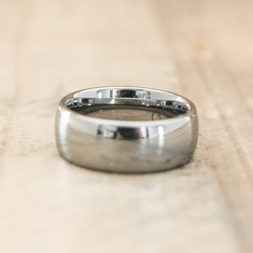 8mm Tungsten Carbide Half Round Domed Ring