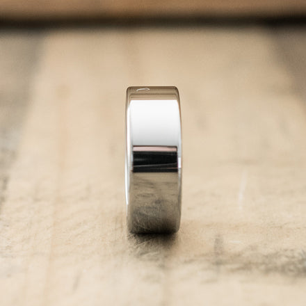 8mm Tungsten Carbide Flat Pipe Cut Ring