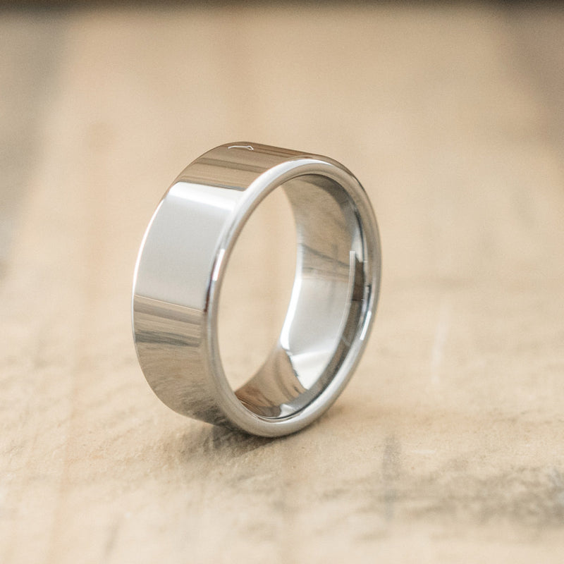 8mm Tungsten Carbide Flat Pipe Cut Ring