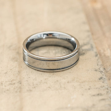 6mm Tungsten Carbide Double Grooved Ring