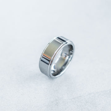 8mm Tungsten Carbide Step Edge Ring