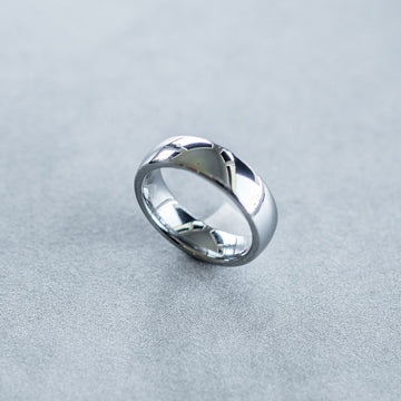 6mm Tungsten Carbide Half Round Domed Ring